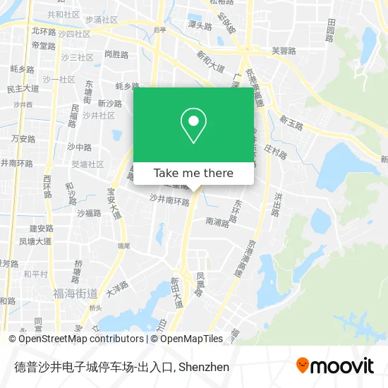 德普沙井电子城停车场-出入口 map
