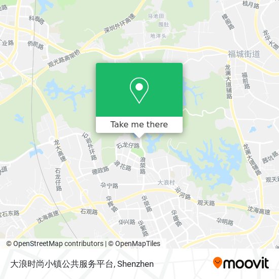 大浪时尚小镇公共服务平台 map
