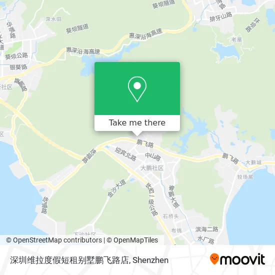 深圳维拉度假短租别墅鹏飞路店 map