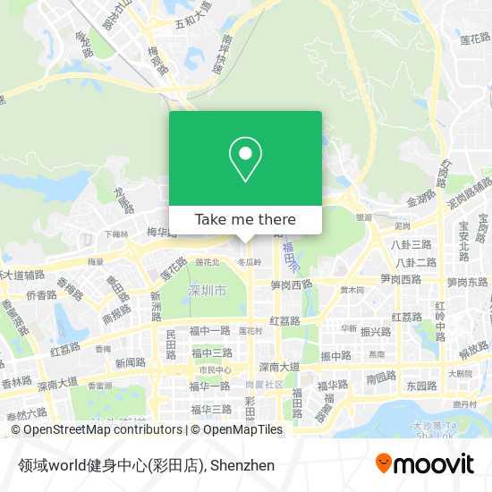 领域world健身中心(彩田店) map