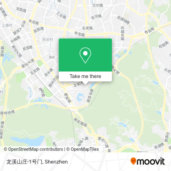 龙溪山庄-1号门 map