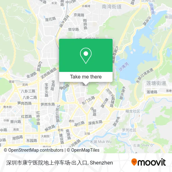 深圳市康宁医院地上停车场-出入口 map