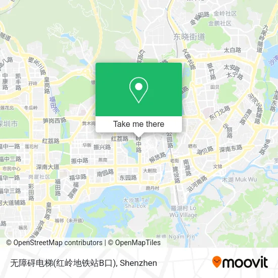 无障碍电梯(红岭地铁站B口) map