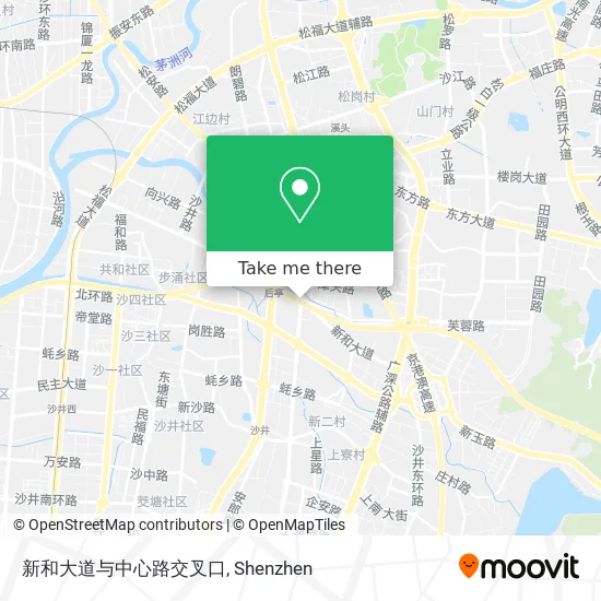 新和大道与中心路交叉口 map