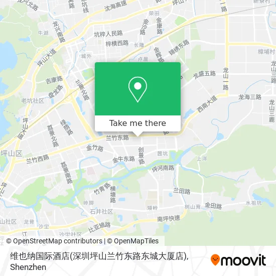 维也纳国际酒店(深圳坪山兰竹东路东城大厦店) map