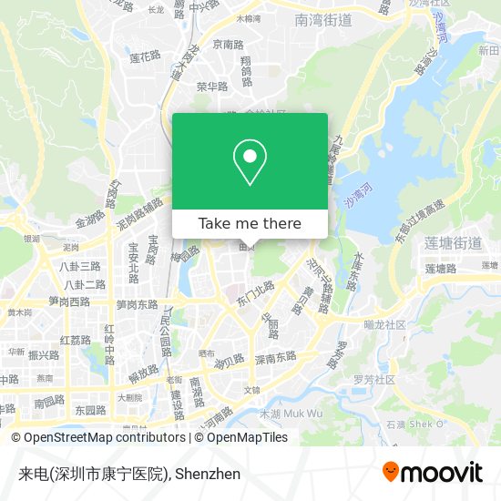 来电(深圳市康宁医院) map