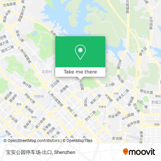 宝安公园停车场-出口 map