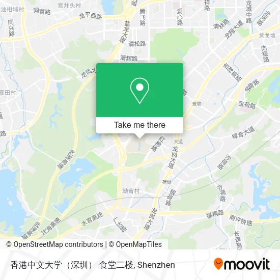 香港中文大学（深圳） 食堂二楼 map
