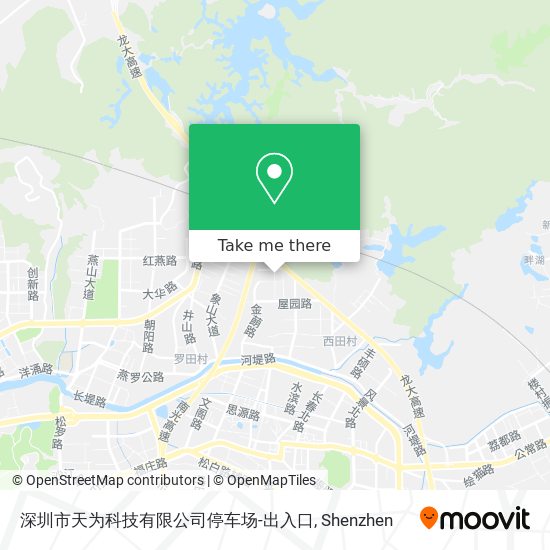 深圳市天为科技有限公司停车场-出入口 map