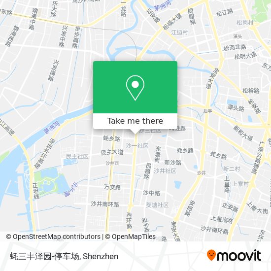 蚝三丰泽园-停车场 map