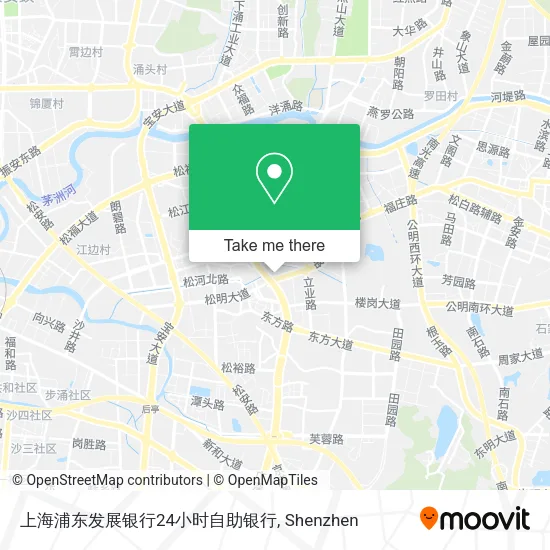 上海浦东发展银行24小时自助银行 map