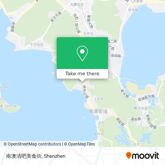 南澳清吧美食街 map