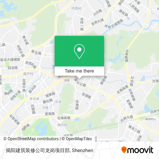 揭阳建筑装修公司龙岗项目部 map