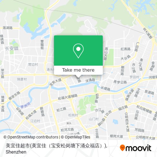 美宜佳超市(美宜佳（宝安松岗塘下涌众福店）) map