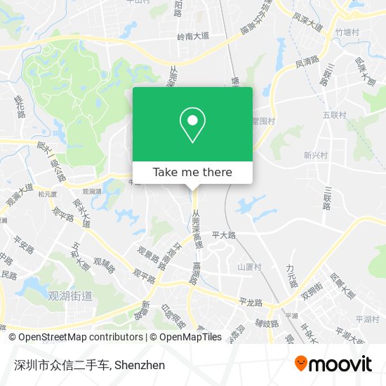 深圳市众信二手车 map