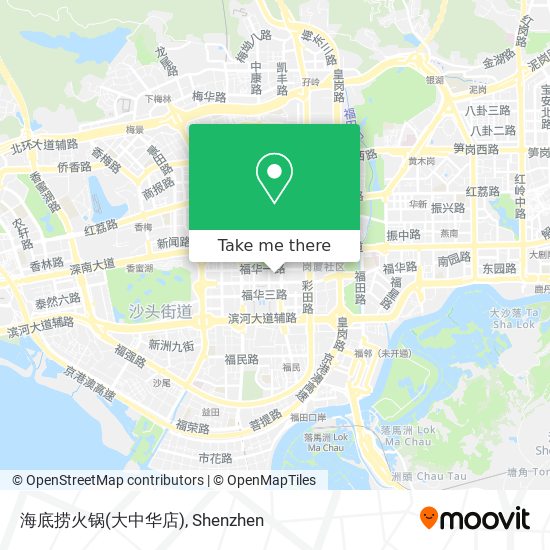 海底捞火锅(大中华店) map
