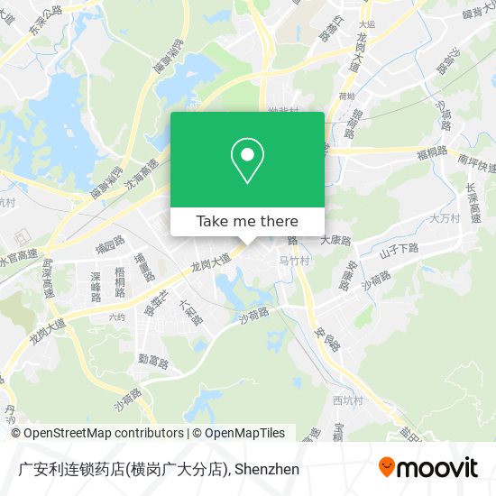 广安利连锁药店(横岗广大分店) map