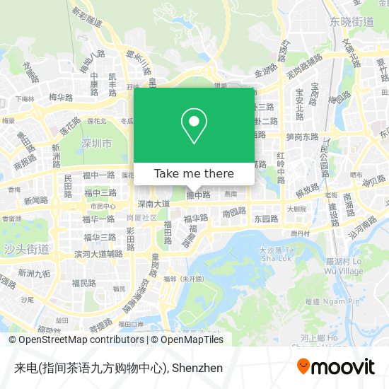 来电(指间茶语九方购物中心) map