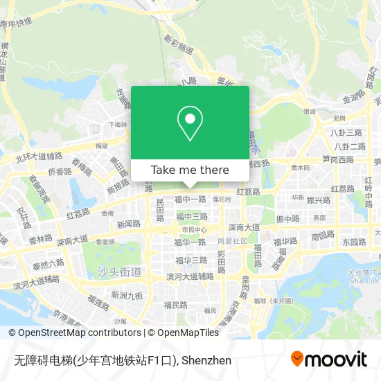 无障碍电梯(少年宫地铁站F1口) map
