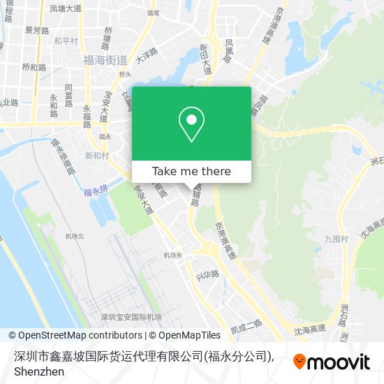 深圳市鑫嘉坡国际货运代理有限公司(福永分公司) map