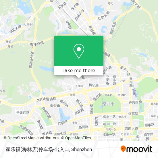 家乐福(梅林店)停车场-出入口 map