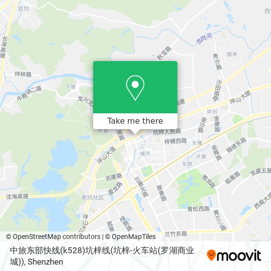 中旅东部快线(k528)坑梓线(坑梓-火车站(罗湖商业城)) map