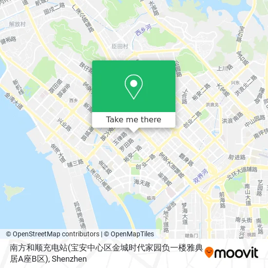 南方和顺充电站(宝安中心区金城时代家园负一楼雅典居A座B区) map