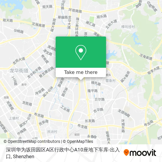 深圳华为坂田园区A区行政中心A10座地下车库-出入口 map
