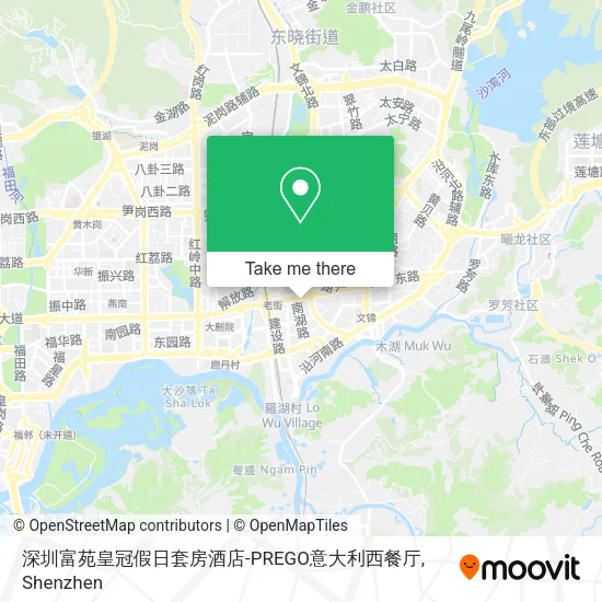 深圳富苑皇冠假日套房酒店-PREGO意大利西餐厅 map