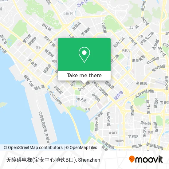 无障碍电梯(宝安中心地铁B口) map
