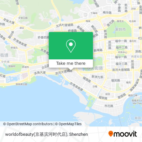 worldofbeauty(京基滨河时代店) map