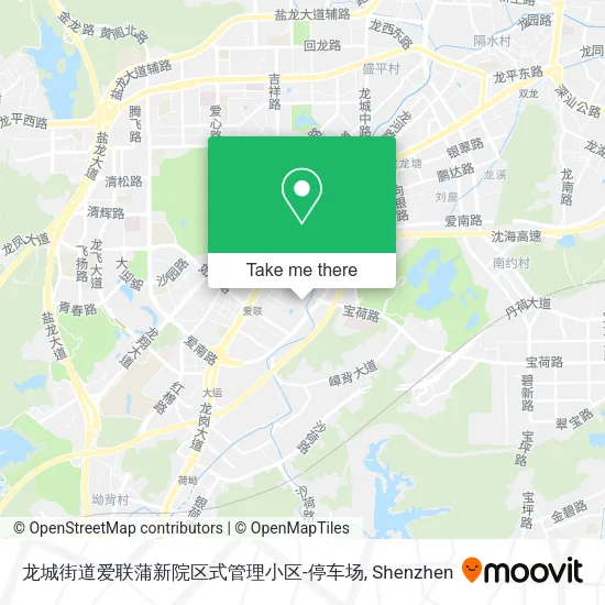 龙城街道爱联蒲新院区式管理小区-停车场 map