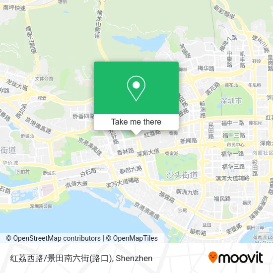 红荔西路/景田南六街(路口) map