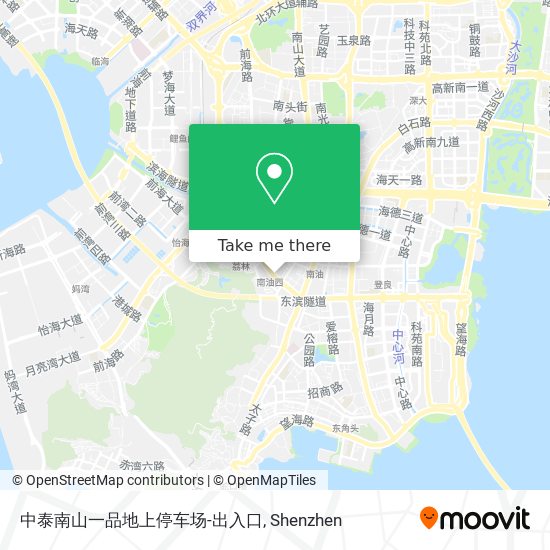 中泰南山一品地上停车场-出入口 map