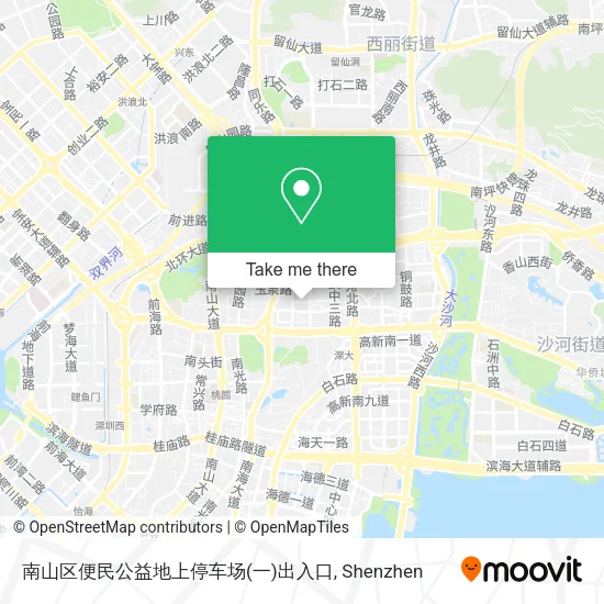 南山区便民公益地上停车场(一)出入口 map
