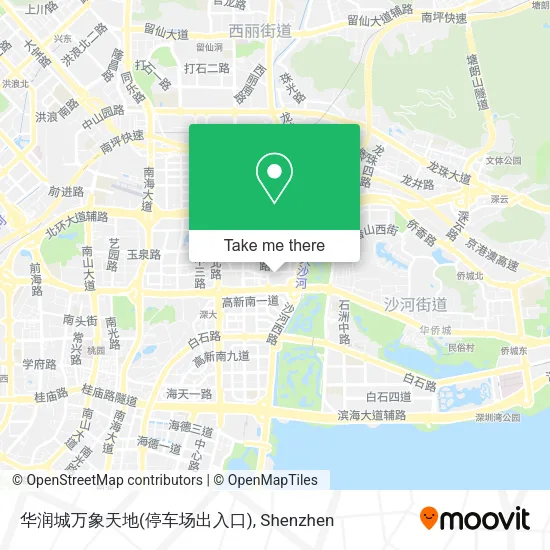 华润城万象天地(停车场出入口) map