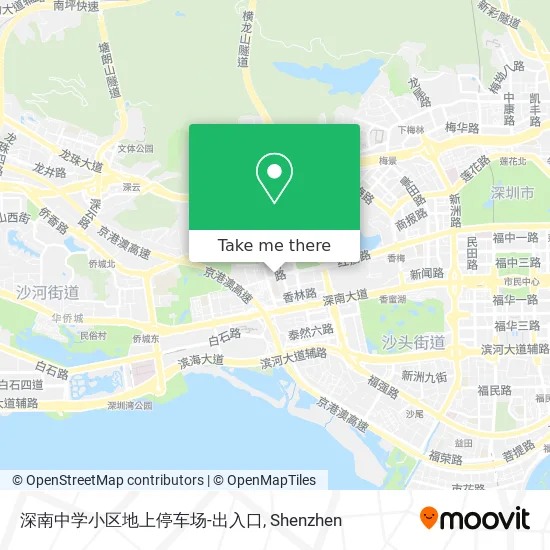 深南中学小区地上停车场-出入口 map