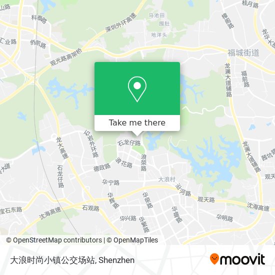 大浪时尚小镇公交场站 map