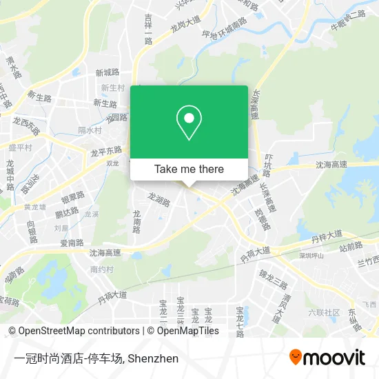 一冠时尚酒店-停车场 map