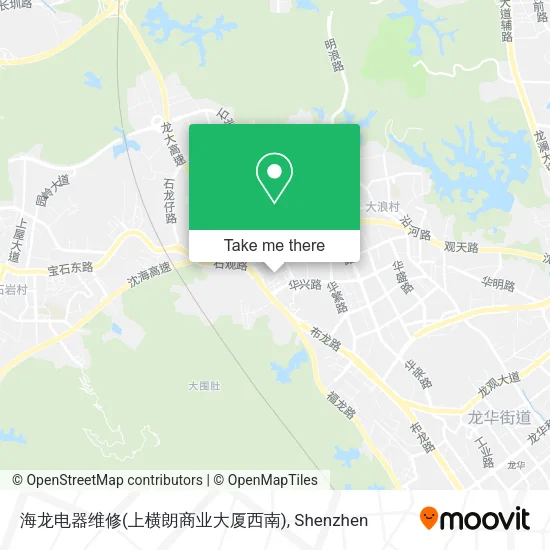 海龙电器维修(上横朗商业大厦西南) map