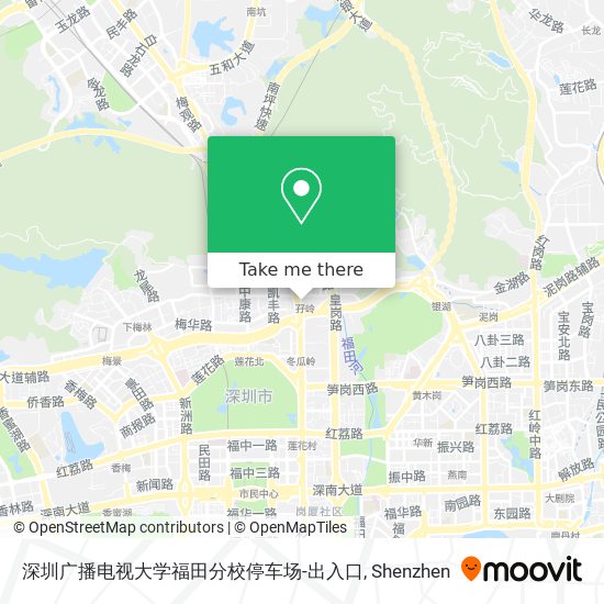 深圳广播电视大学福田分校停车场-出入口 map