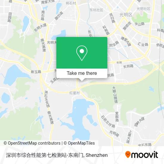 深圳市综合性能第七检测站-东南门 map