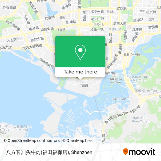 八方客汕头牛肉(福田福保店) map