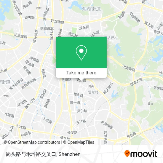 岗头路与禾坪路交叉口 map