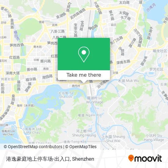 港逸豪庭地上停车场-出入口 map