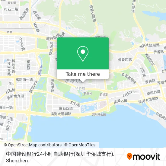 中国建设银行24小时自助银行(深圳华侨城支行) map