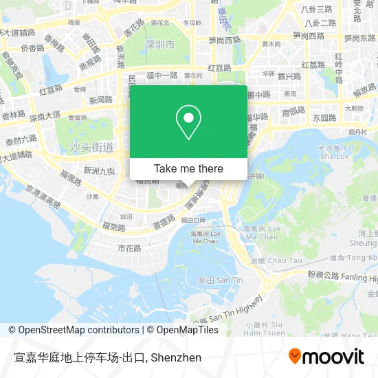 宣嘉华庭地上停车场-出口 map
