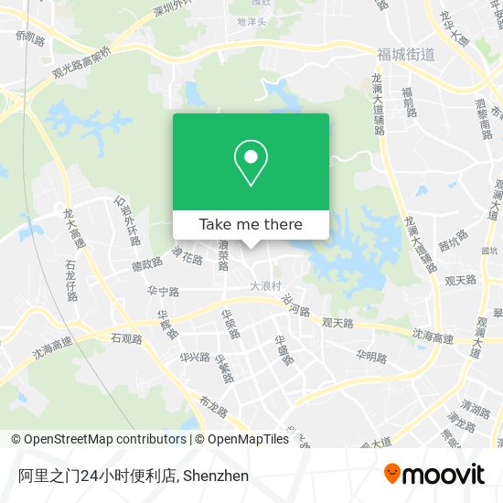 阿里之门24小时便利店 map