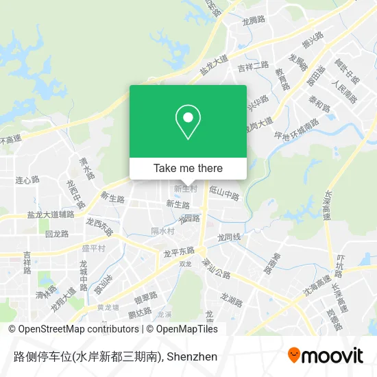 路侧停车位(水岸新都三期南) map