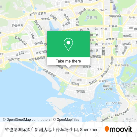 维也纳国际酒店新洲店地上停车场-出口 map